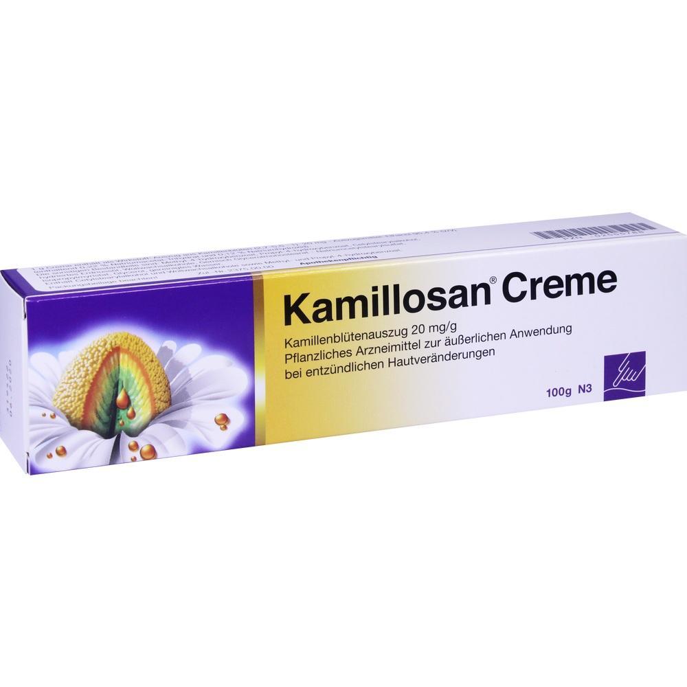 Packung Kamillosan Creme zur Behandlung entz&uuml;ndlicher Haut.