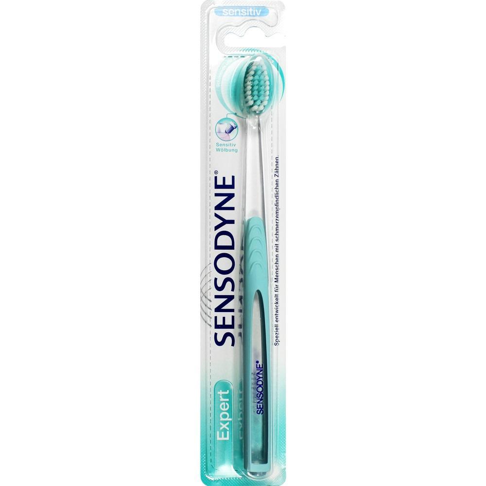 Eine Sensodyne-Zahnb&uuml;rste in Originalverpackung.