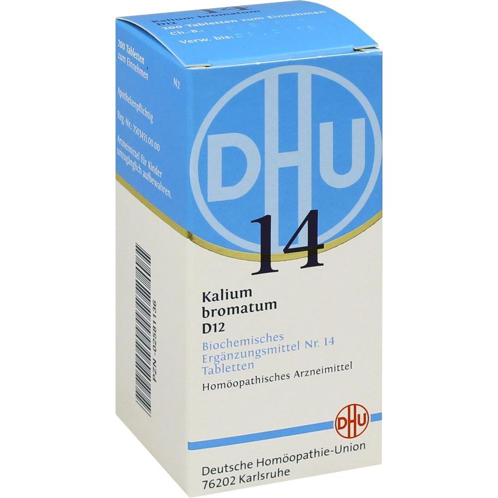Eine Packung Kalium bromatum Tabletten von der Deutschen Hom&ouml;opathie-Union.