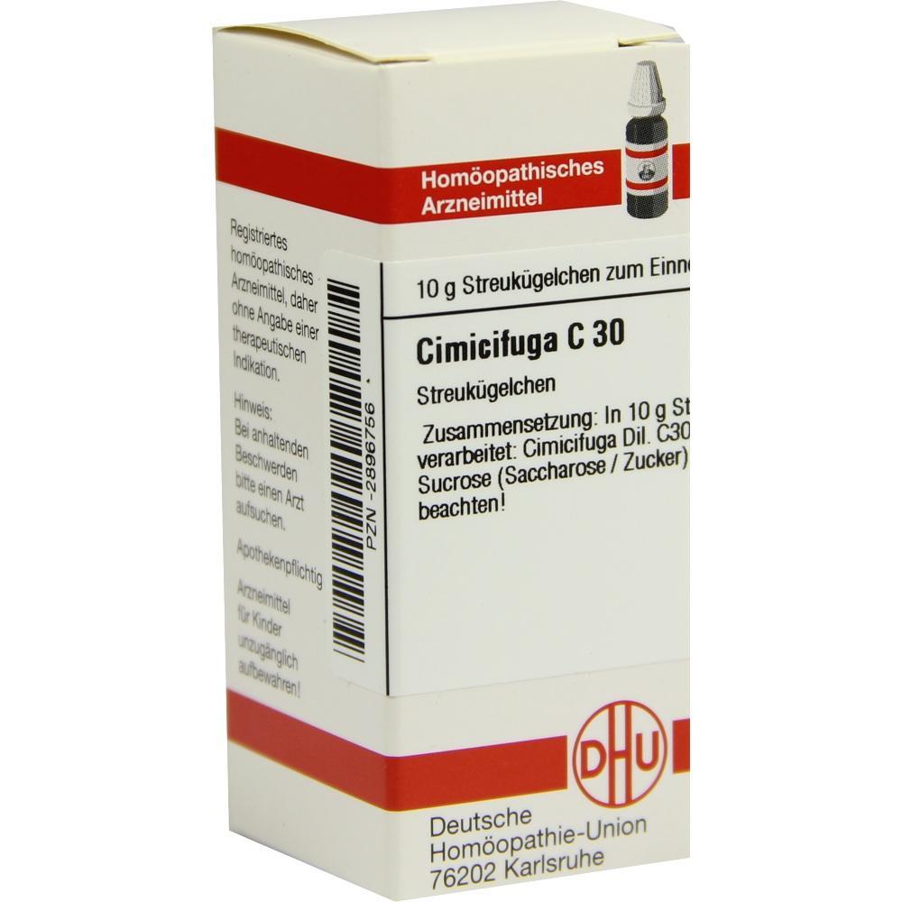 Packung eines hom&ouml;opathischen Mittels namens Cimicifuga C 30.