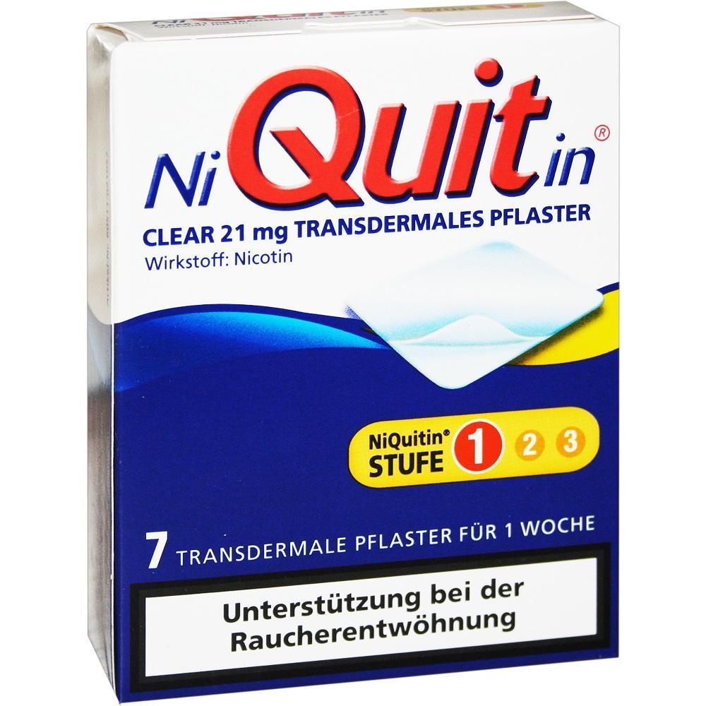 Verpackung von Nikotinpflastern zur Unterst&uuml;tzung bei der Raucherentw&ouml;hnung.