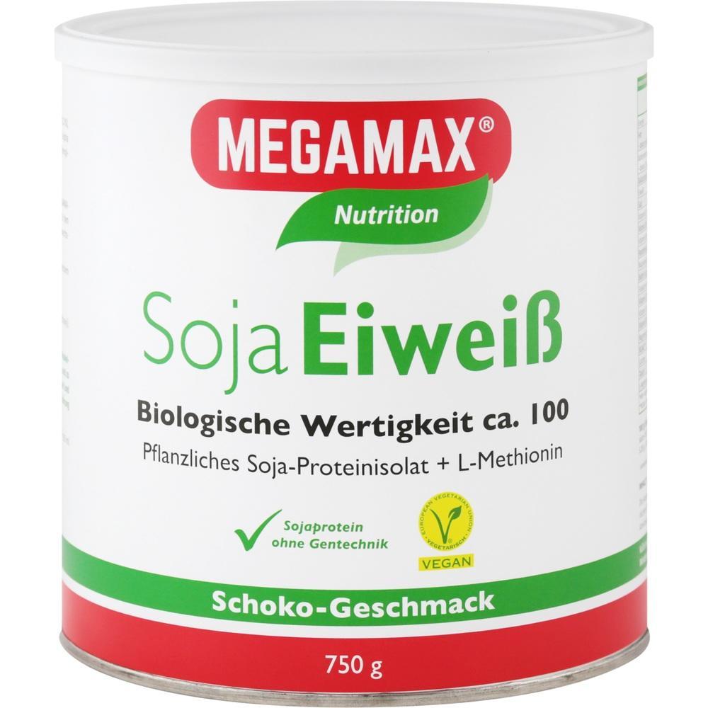 Dose mit Soja-Eiwei&szlig;pulver mit Schoko-Geschmack.