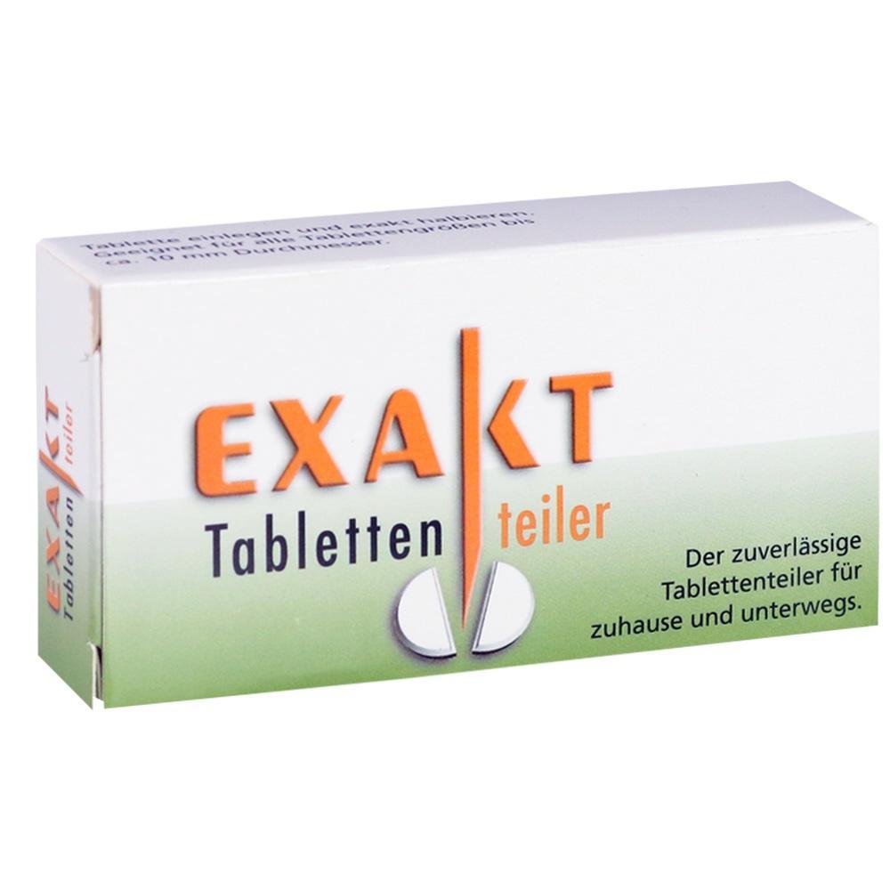 Eine Verpackung mit der Aufschrift "EXAKT Tablettenteiler".
