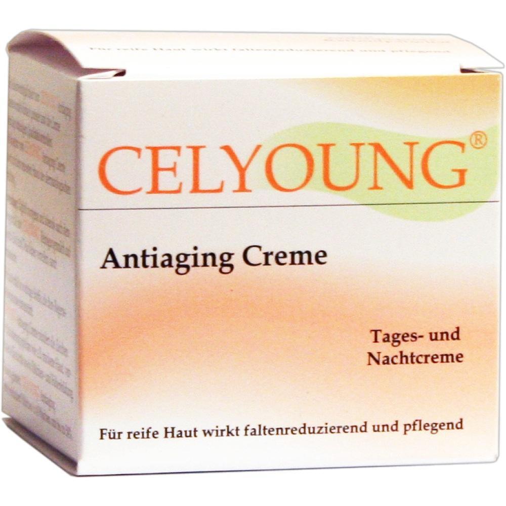 Wei&szlig;e Verpackung einer Anti-Aging-Creme mit orangen Akzenten.