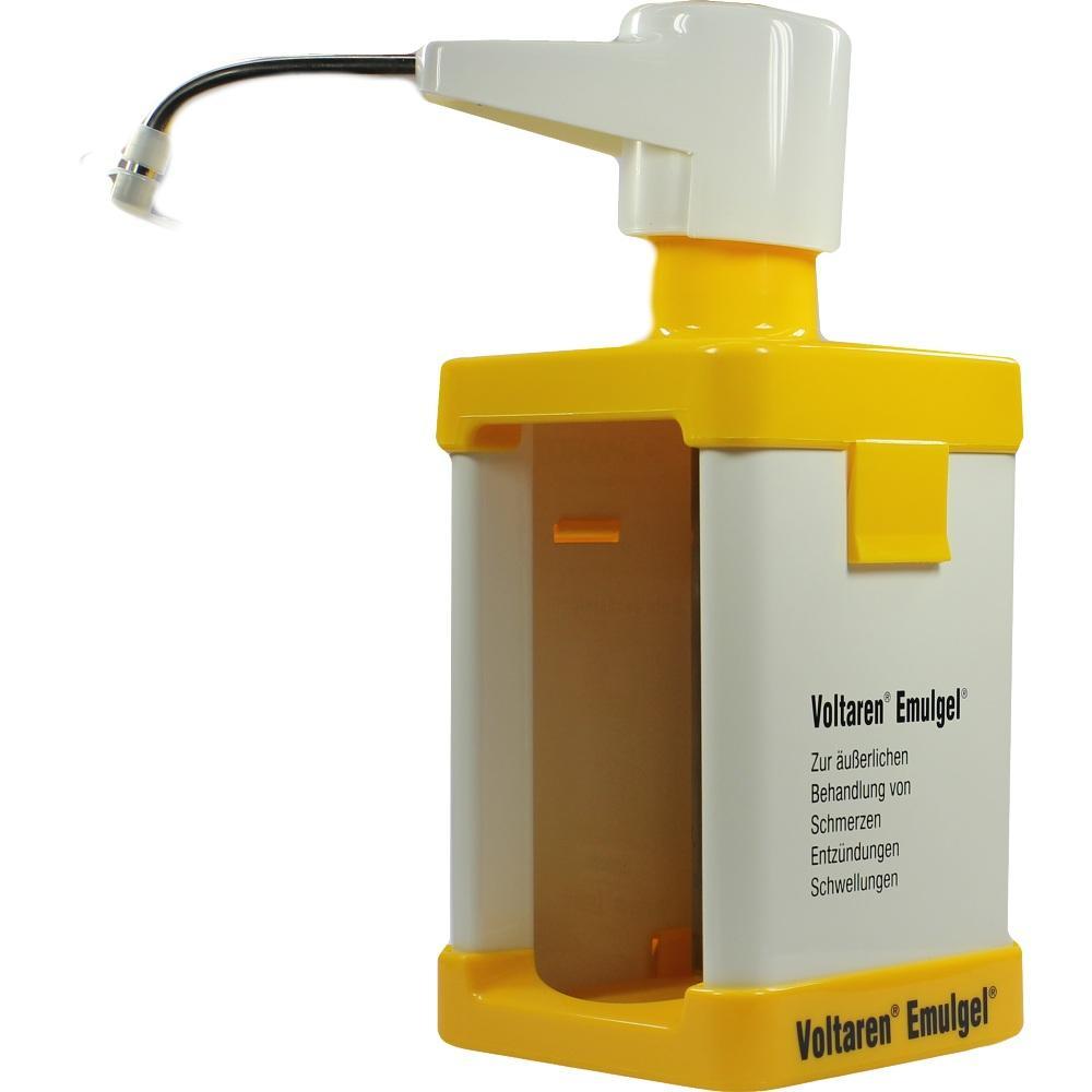 Gro&szlig;e gelbe und wei&szlig;e Pumpe f&uuml;r Schmerzlinderungs-Gel.