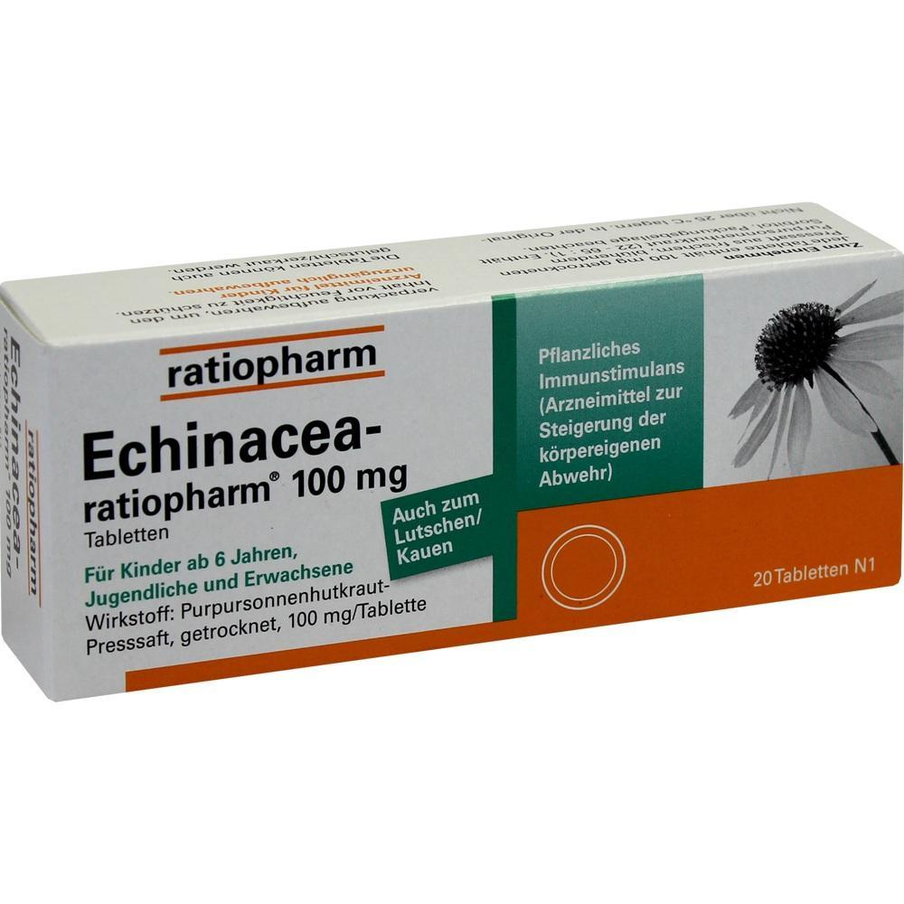 Eine Packung Echinacea-Tabletten f&uuml;r das Immunsystem.