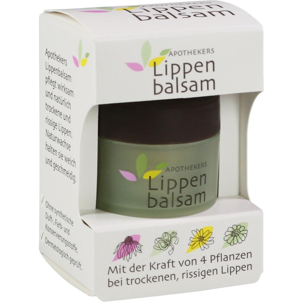 Glas mit Lippenbalsam in einer wei&szlig;en Verpackung mit Pflanzenmotiven.