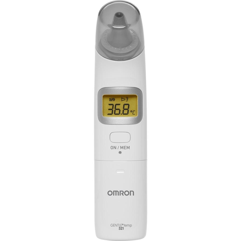 Ein digitales Ohrthermometer zeigt 36,8 Grad Celsius an.