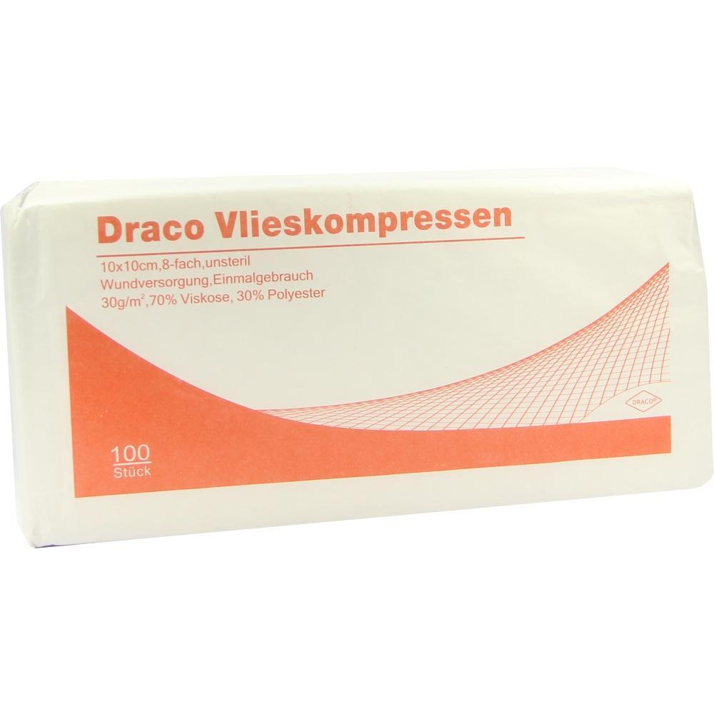 Eine Packung Draco Vlieskompressen zur Wundversorgung.