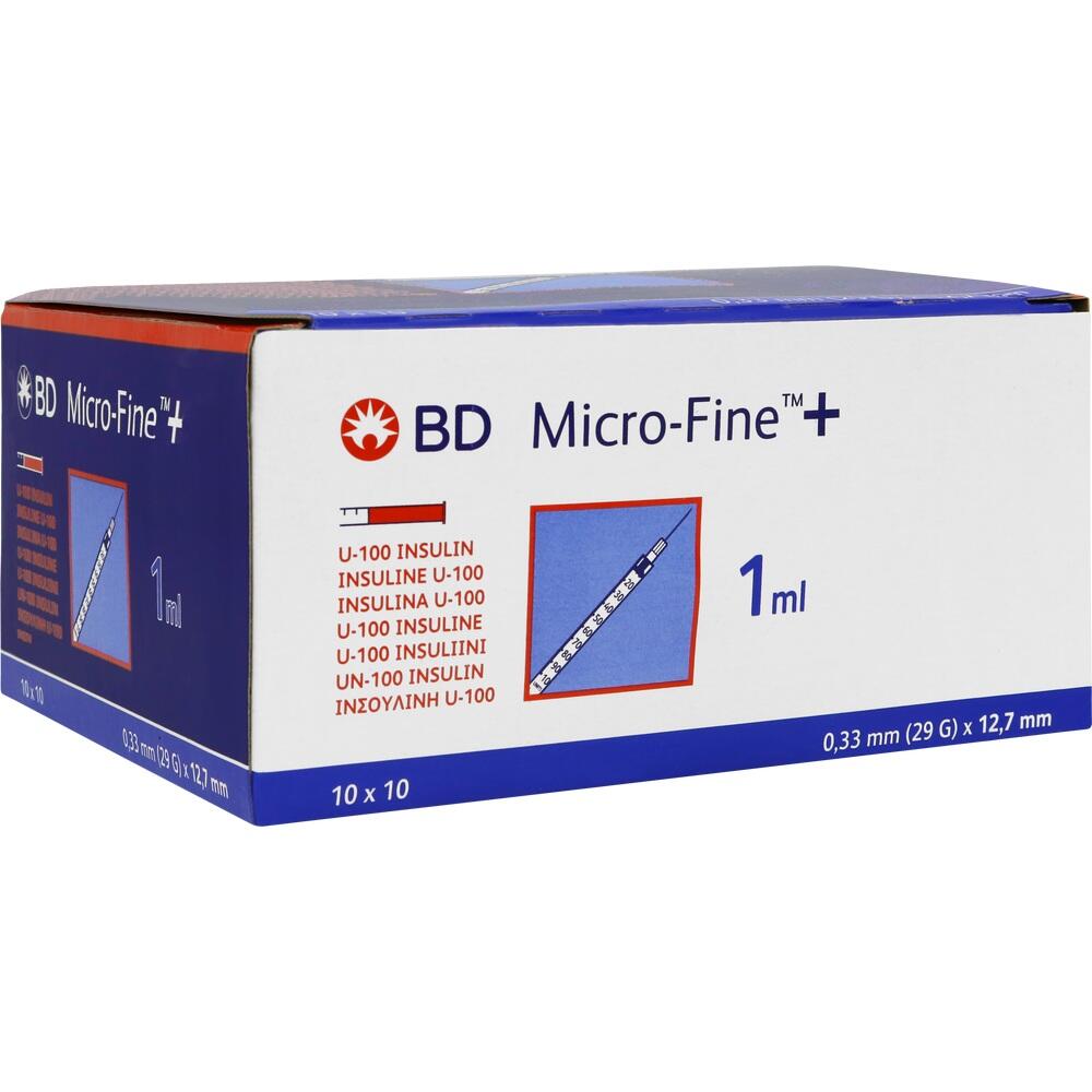 Eine Schachtel mit Insulinspritzen der Marke BD Micro-Fine.