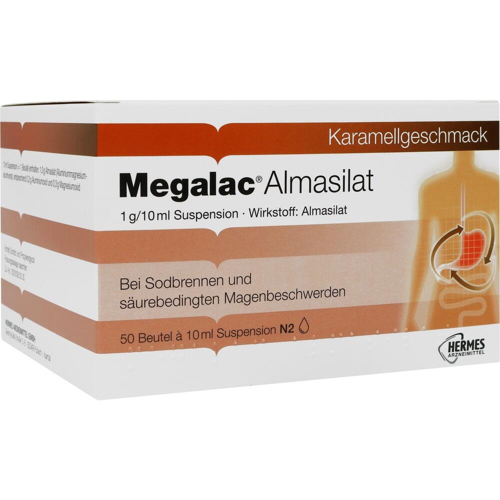 Ein Karton mit der Aufschrift "Megalac Almasilat" f&uuml;r Magenbeschwerden.