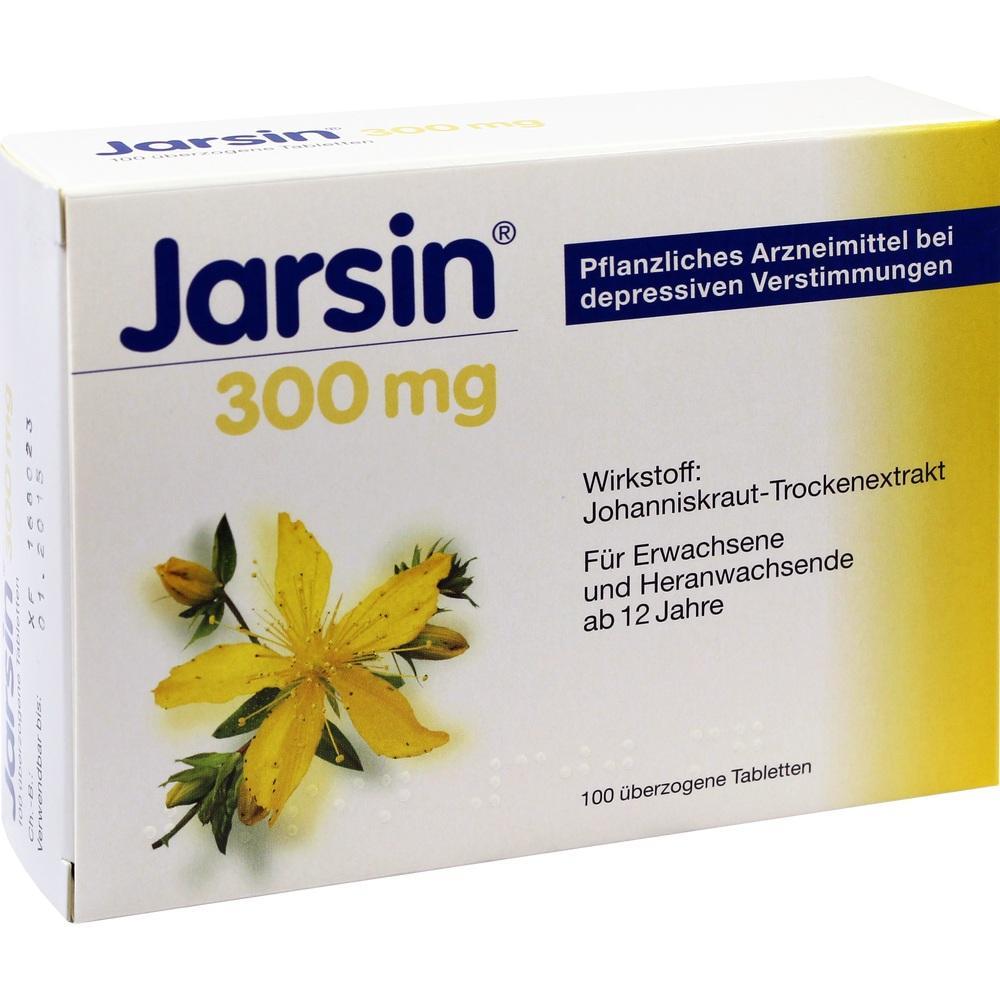 Verpackung eines pflanzlichen Arzneimittels mit Johanniskraut f&uuml;r depressive Verstimmungen.