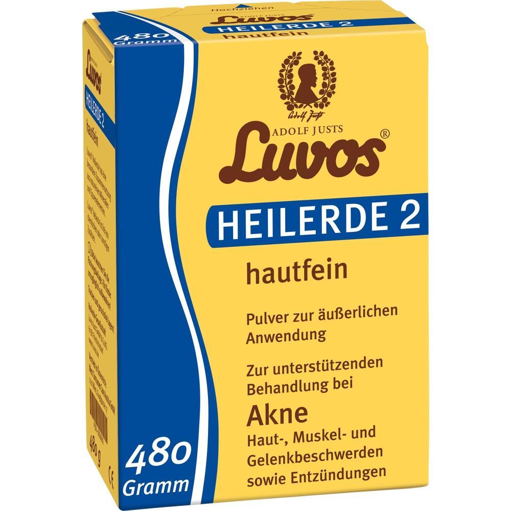 Gelbe Packung mit Heilerde-Pulver f&uuml;r die Hautbehandlung.