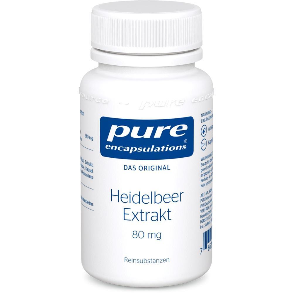 Wei&szlig;e Flasche mit Heidelbeer-Extrakt von "pure encapsulations".