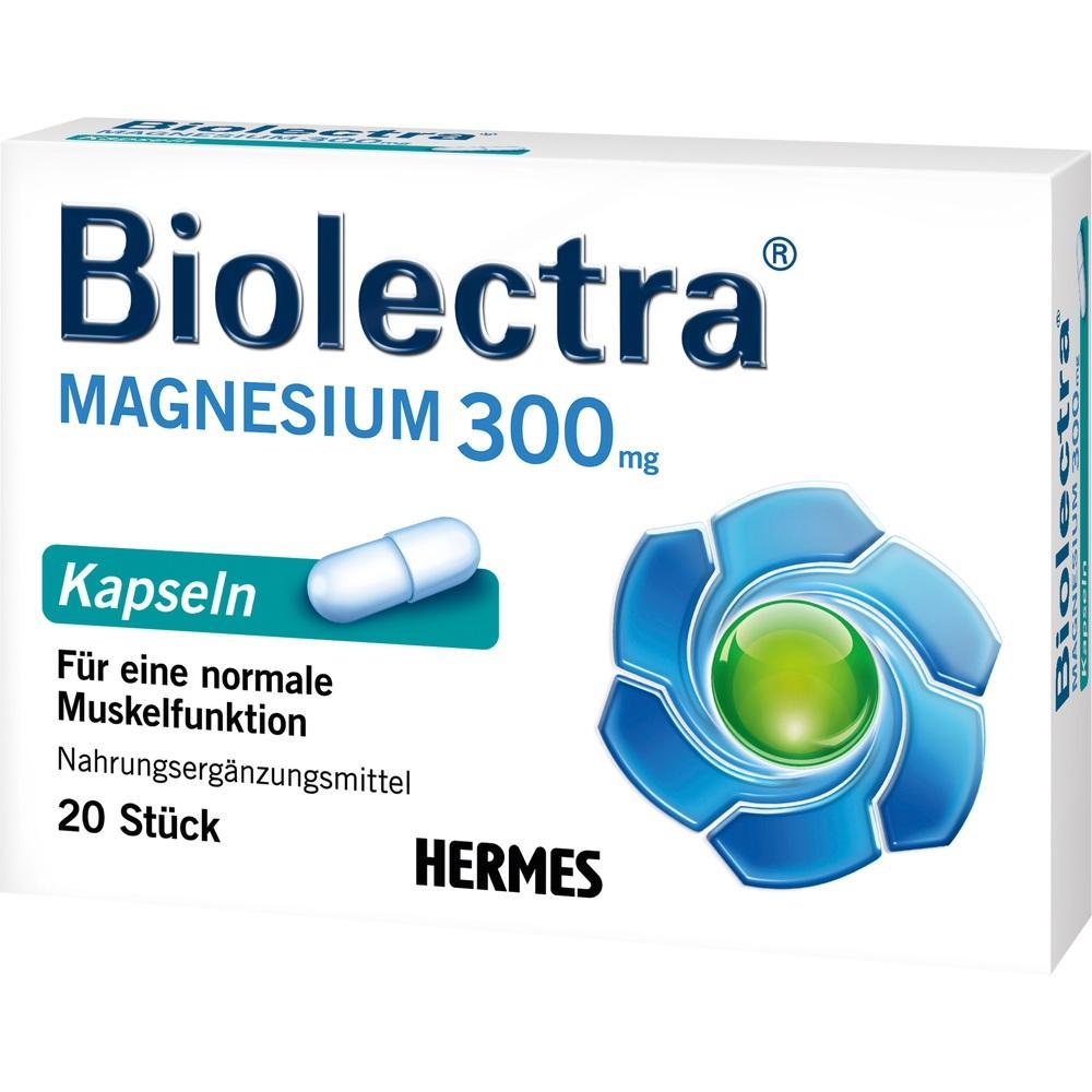 Verpackung von Magnesium-Kapseln zur Unterst&uuml;tzung der Muskelfunktion.