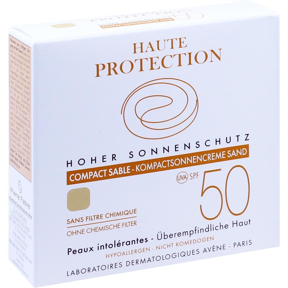 Wei&szlig;e Verpackung einer Sonnencreme mit hohem Schutzfaktor, geeignet f&uuml;r empfindliche Haut.