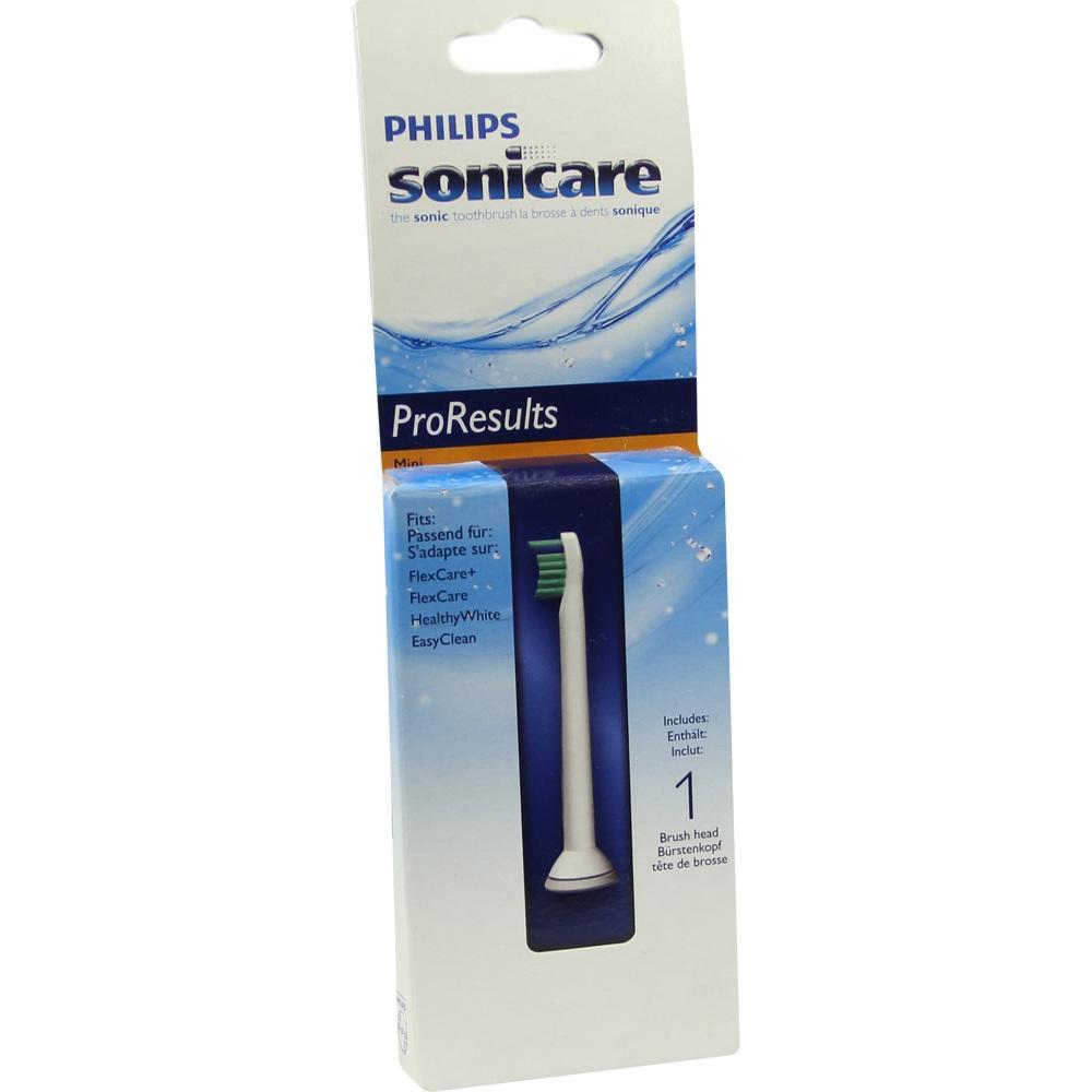 Verpackung einer elektrischen Zahnbürsten-Aufsteckbürste von Philips Sonicare.