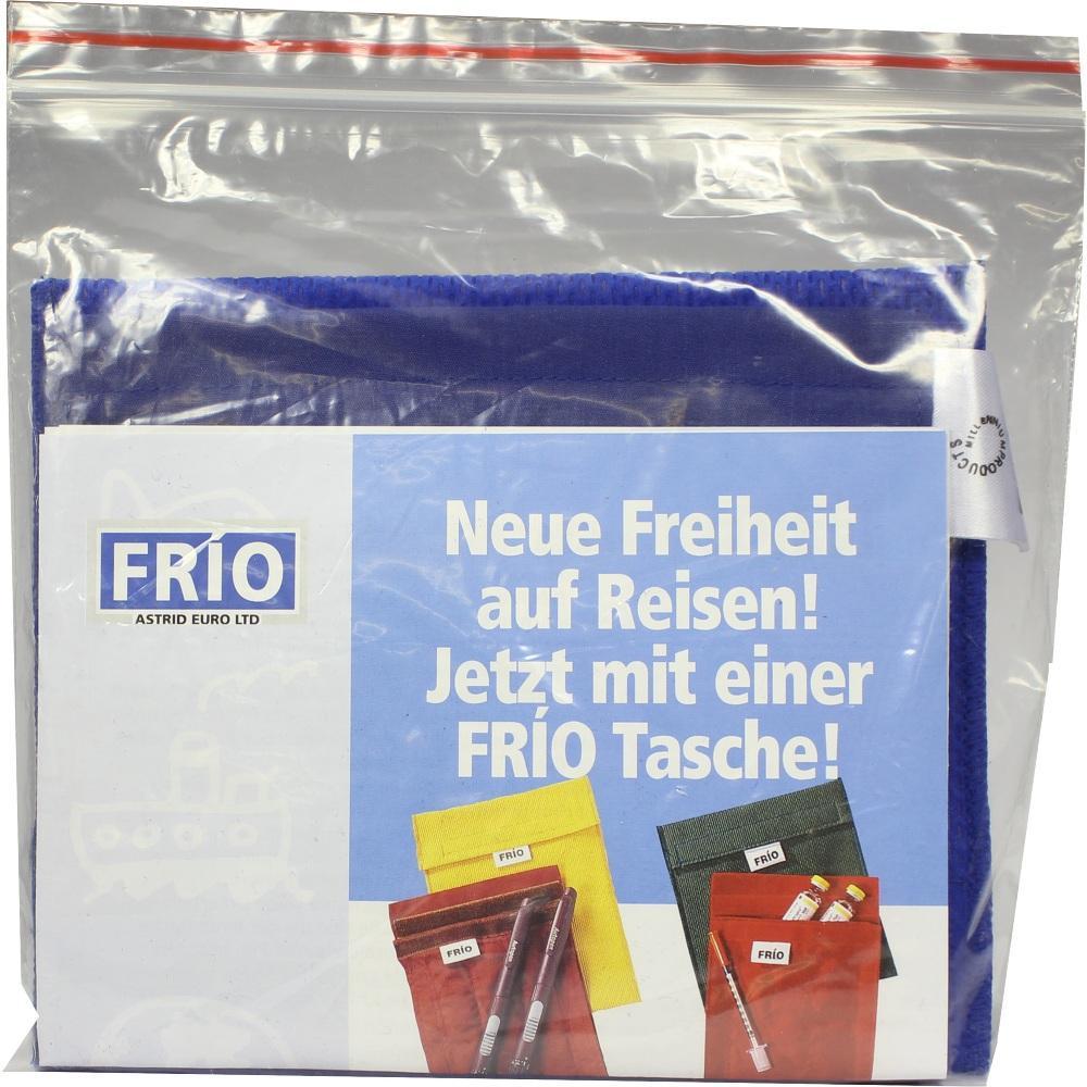 Eine transparente Verpackung zeigt eine FR&Iacute;O Tasche zur Aufbewahrung beim Reisen.