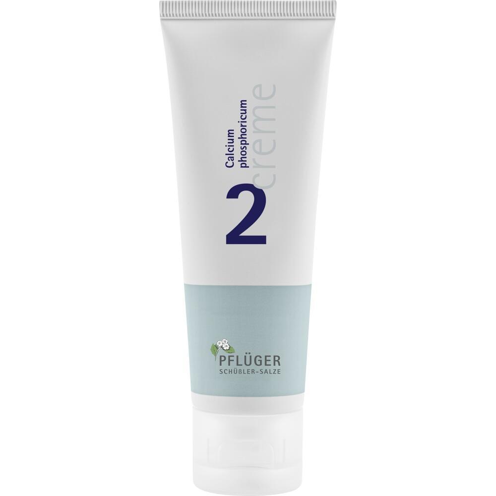 Wei&szlig;e Tube mit blauer Aufschrift und der Zahl 2 darauf.