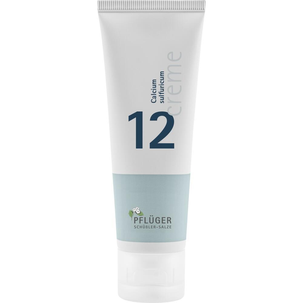 Eine Tube Creme mit der Aufschrift "Calcium sulfuricum 12".