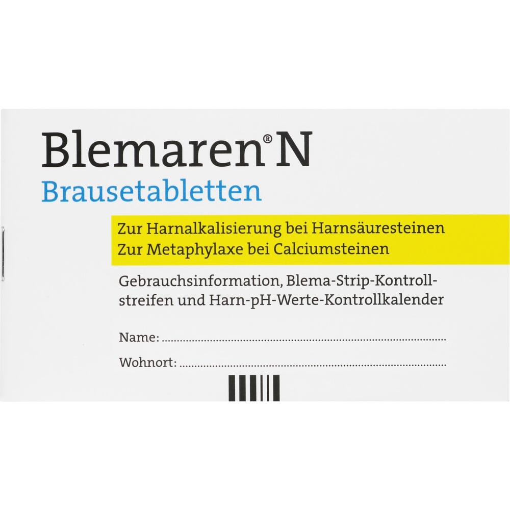 Packung von Brausetabletten zur Behandlung von Harnsteinen.
