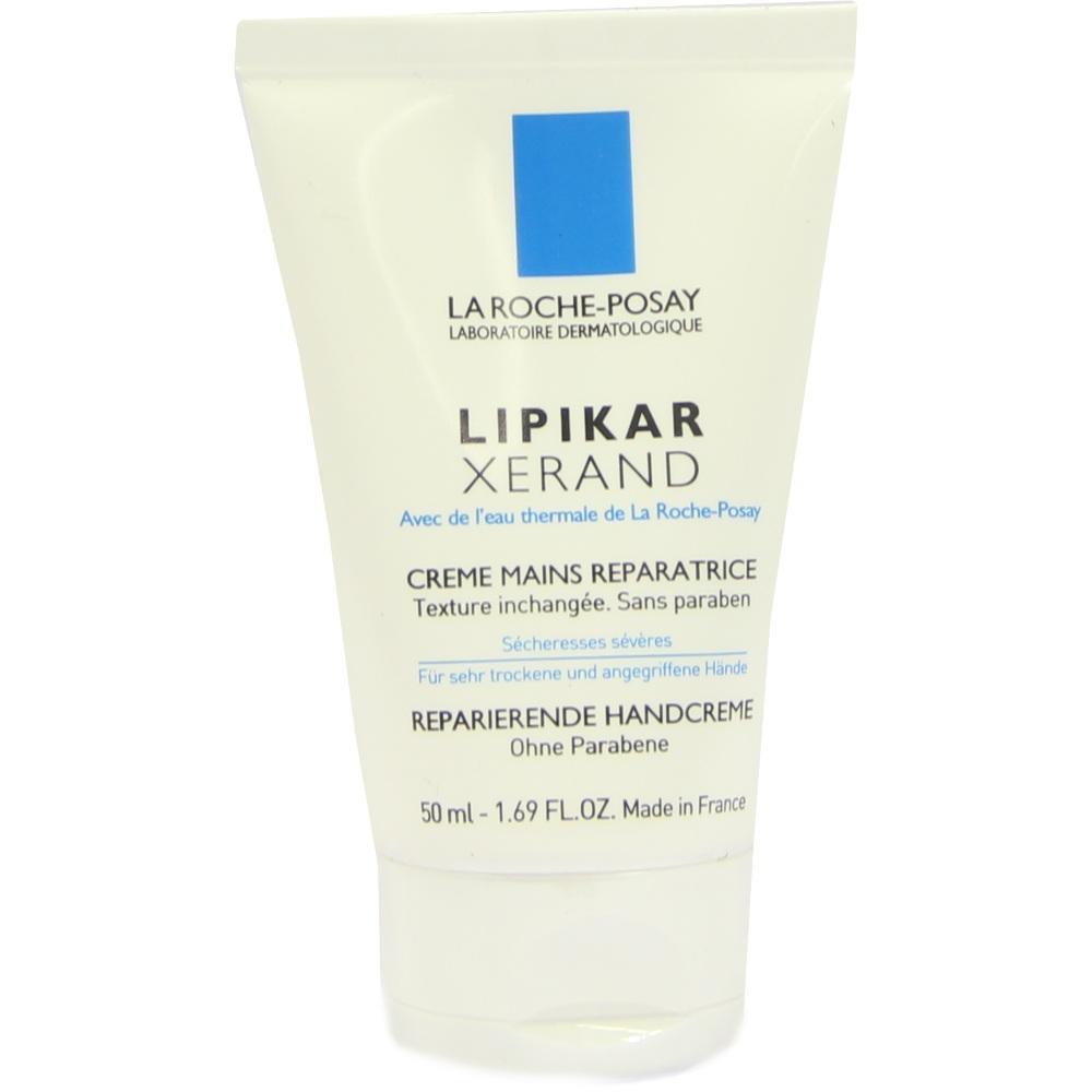 Tube mit reparierender Handcreme f&uuml;r trockene H&auml;nde, beige Verpackung, 50 ml.