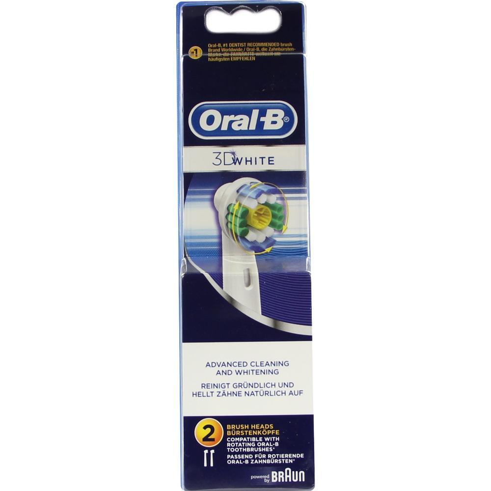 Eine Verpackung mit Zahnb&uuml;rstenkopf von Oral-B f&uuml;r elektrische Zahnb&uuml;rsten.
