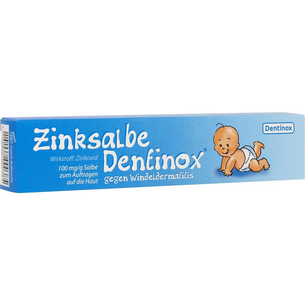 Blaue Packung einer Zinksalbe f&uuml;r Babys mit Windeldermatitis.