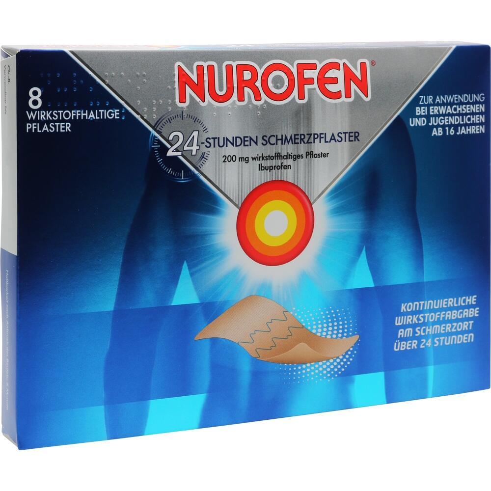Verpackung von Nurofen Schmerzpflaster f&uuml;r 24 Stunden Schmerzlinderung.