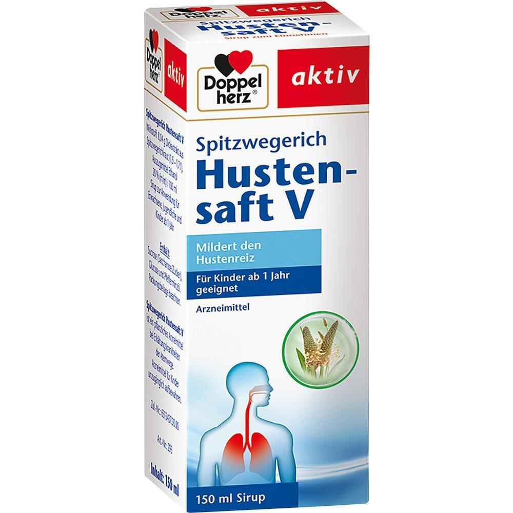 Eine Packung Hustensaft f&uuml;r Kinder, die Hustenreiz mildert.