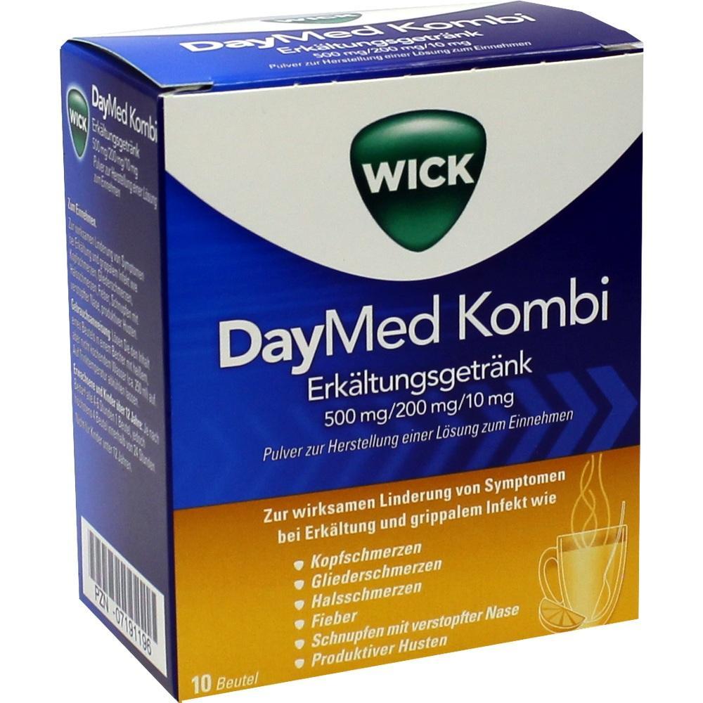 Eine Packung Wick DayMed Kombi Erk&auml;ltungsgetr&auml;nk gegen Erk&auml;ltungssymptome.