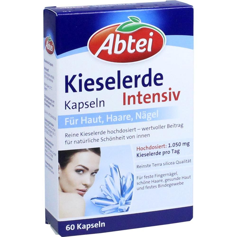 Eine Packung Abtei Kieselerde Kapseln f&uuml;r Haut, Haare und N&auml;gel.