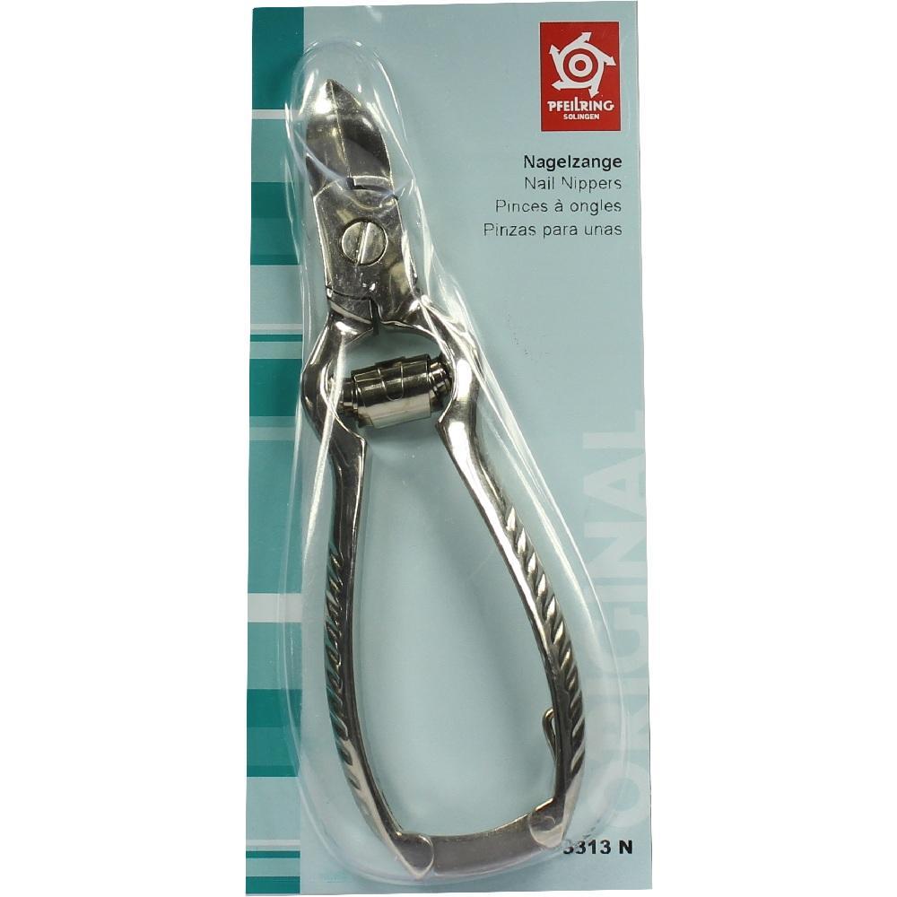 Eine Nagelzange in einer transparenten Verpackung.