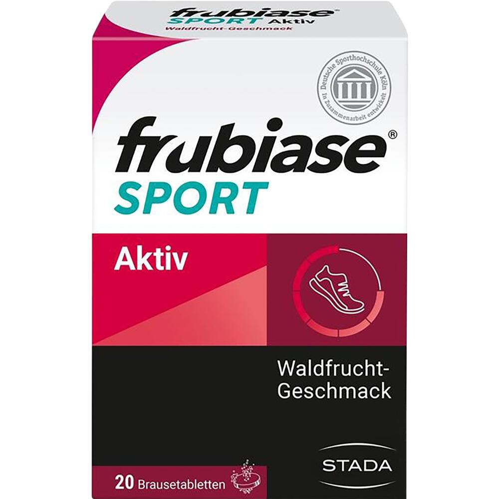 Verpackung von frubiase Sport Brausetabletten zur Unterst&uuml;tzung bei Sport.