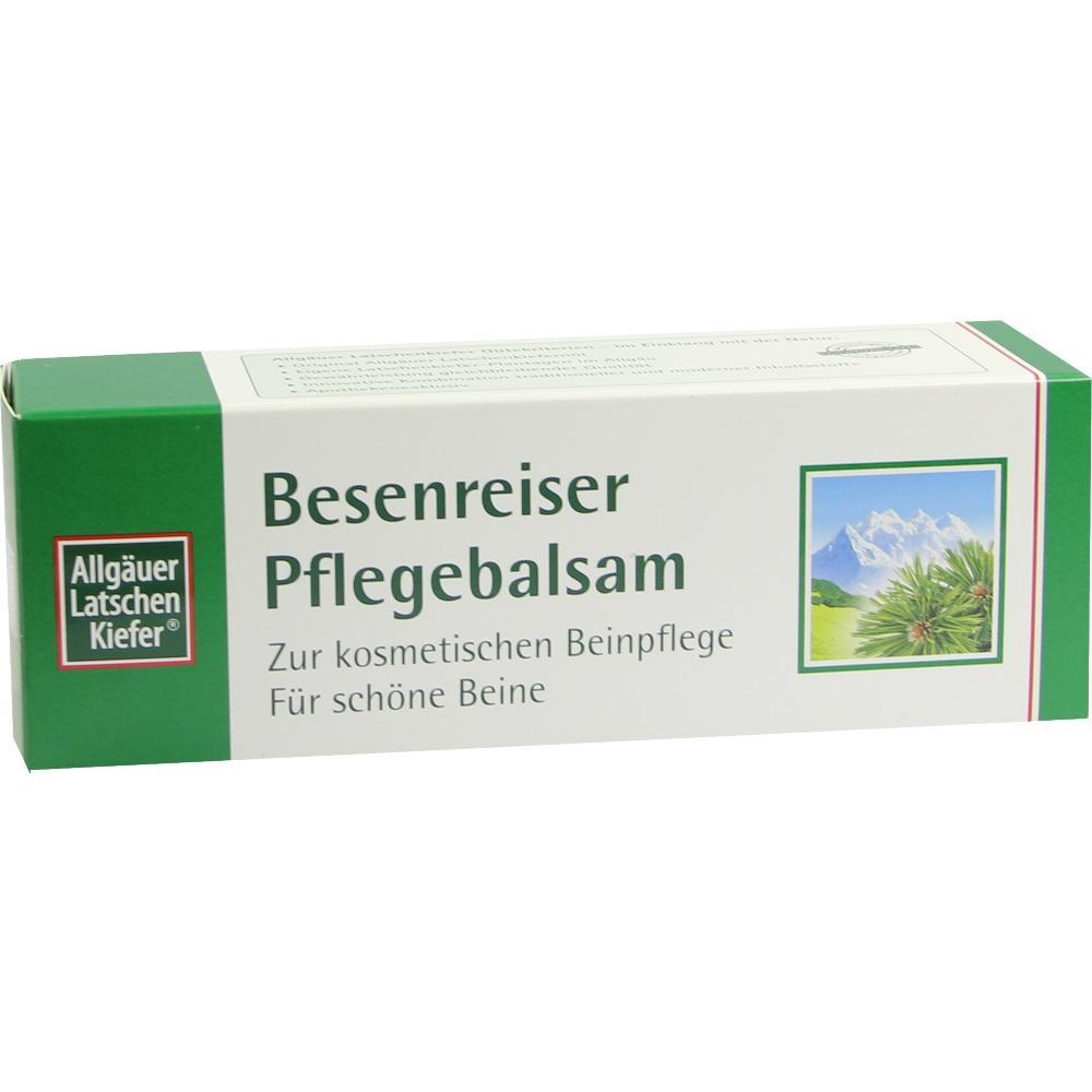 Gr&uuml;ne Packung mit Besenreiser Pflegebalsam f&uuml;r die Beine.