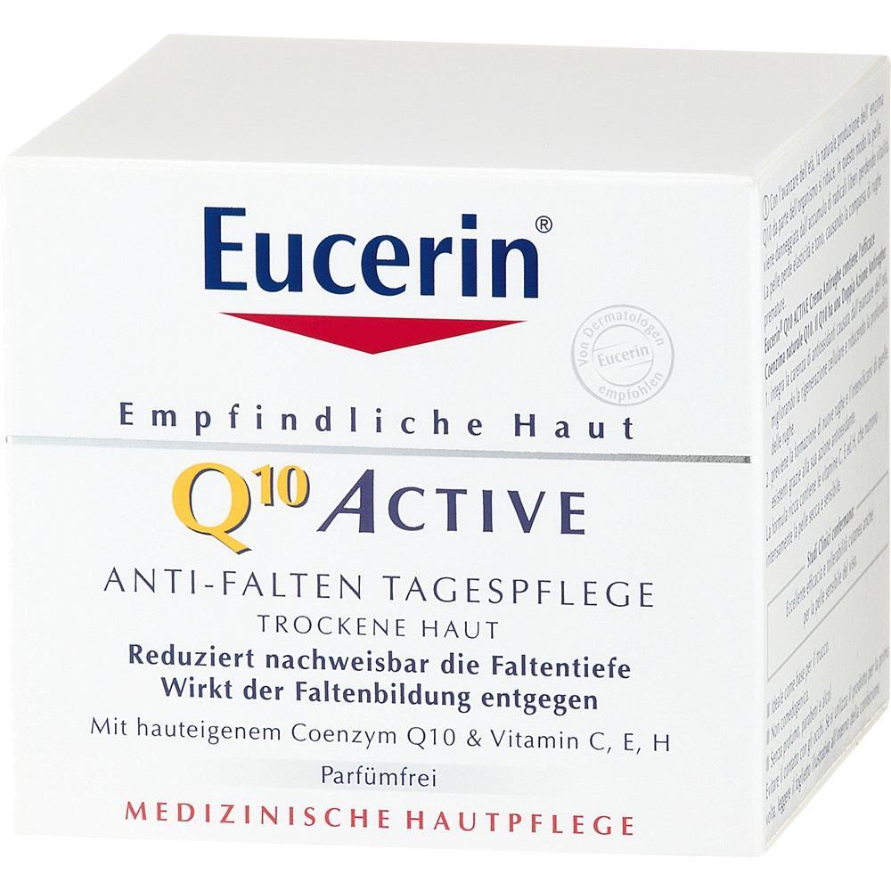 Schachtel mit Eucerin Anti-Falten Tagescreme f&uuml;r empfindliche Haut.