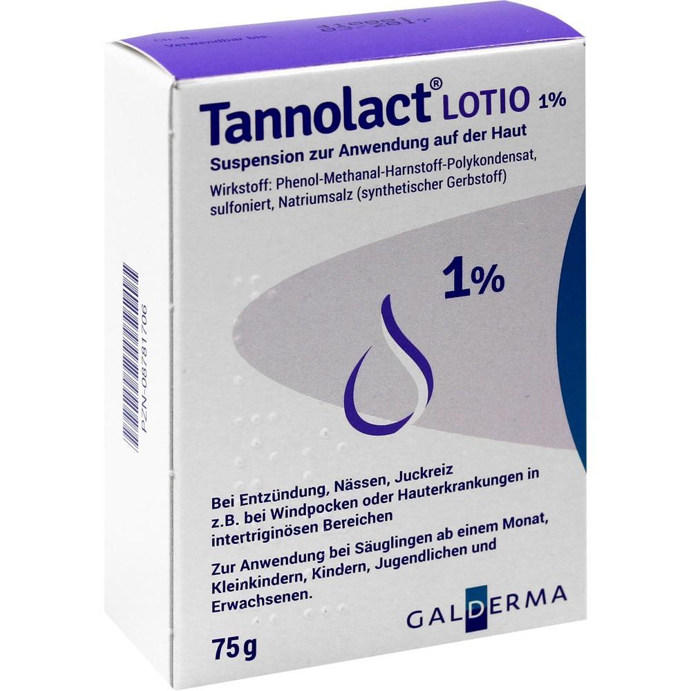 Verpackung von Tannolact Lotio, eine Hautlotion zur Entz&uuml;ndungshemmung.