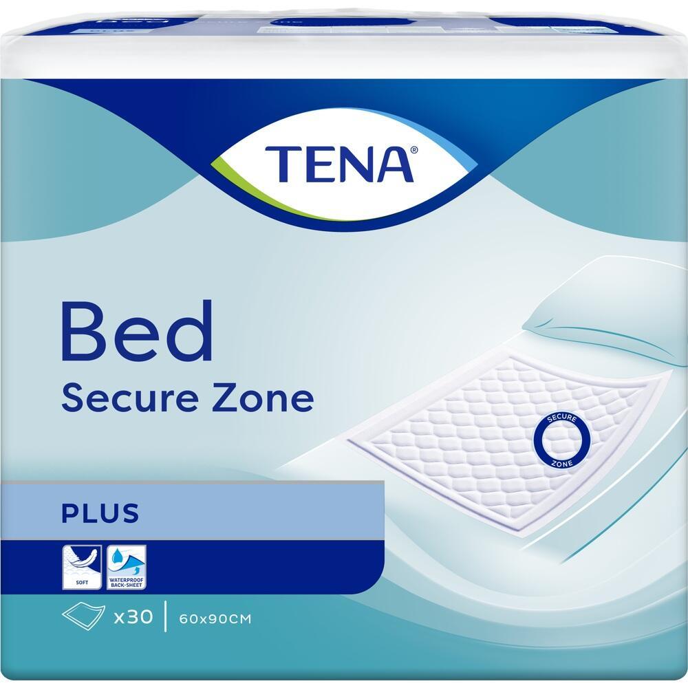 Verpackung von TENA Bed-Unterlagen mit Aufschrift "Secure Zone".