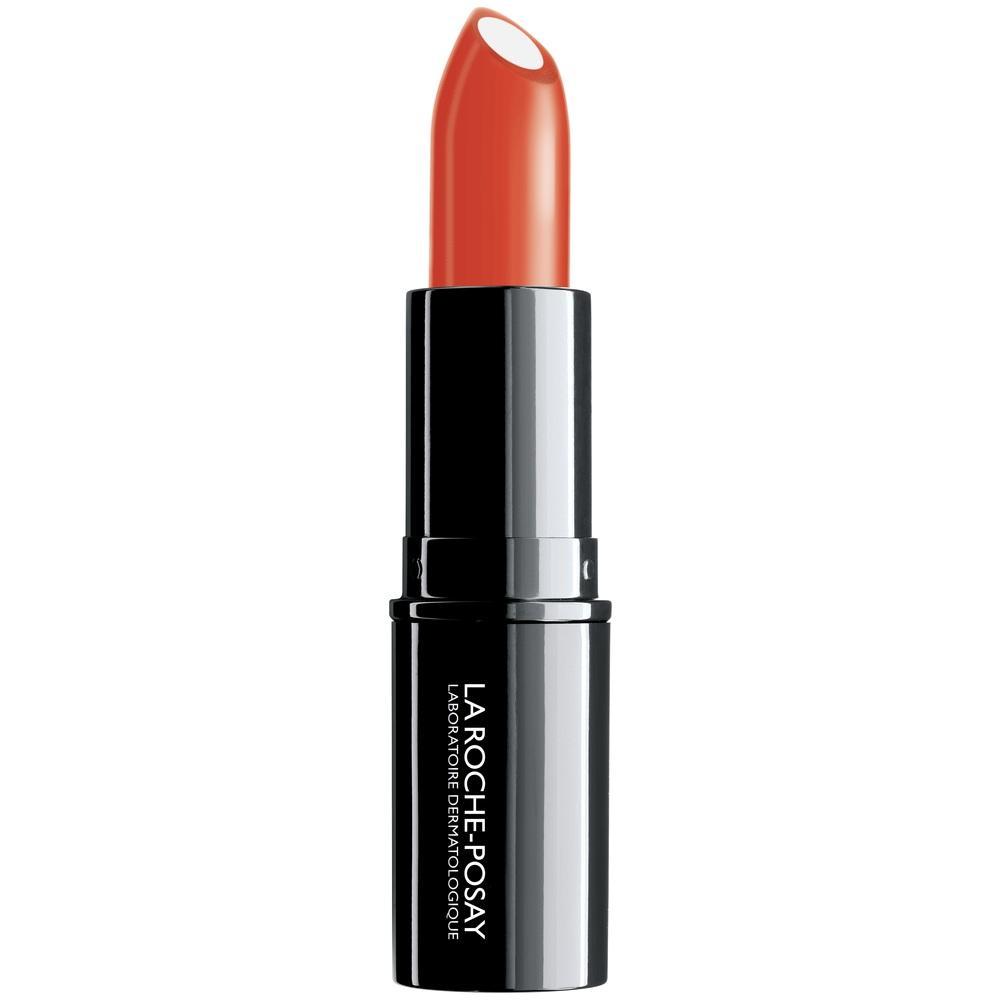 Ein offener Lippenstift in einem schwarzen Geh&auml;use.