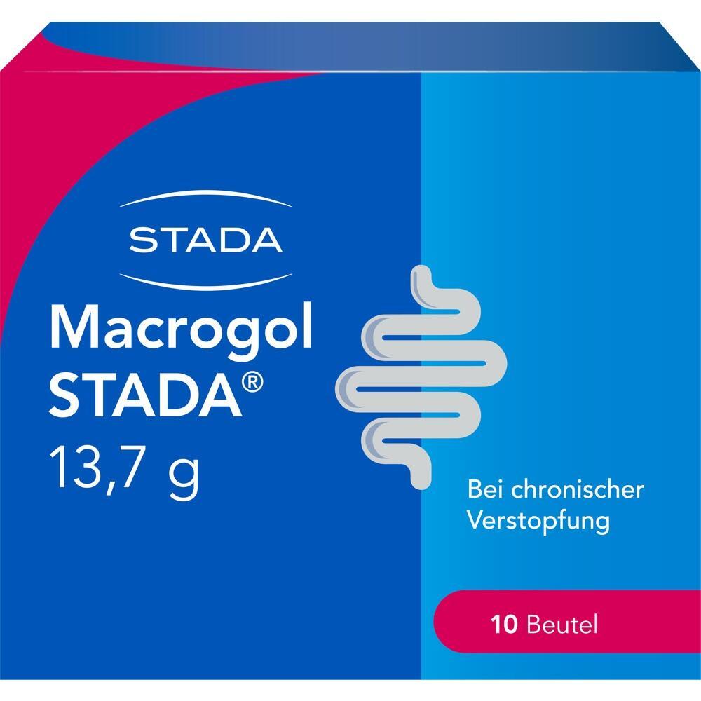 Eine Packung mit Abf&uuml;hrmittel f&uuml;r chronische Verstopfung namens Macrogol STADA.