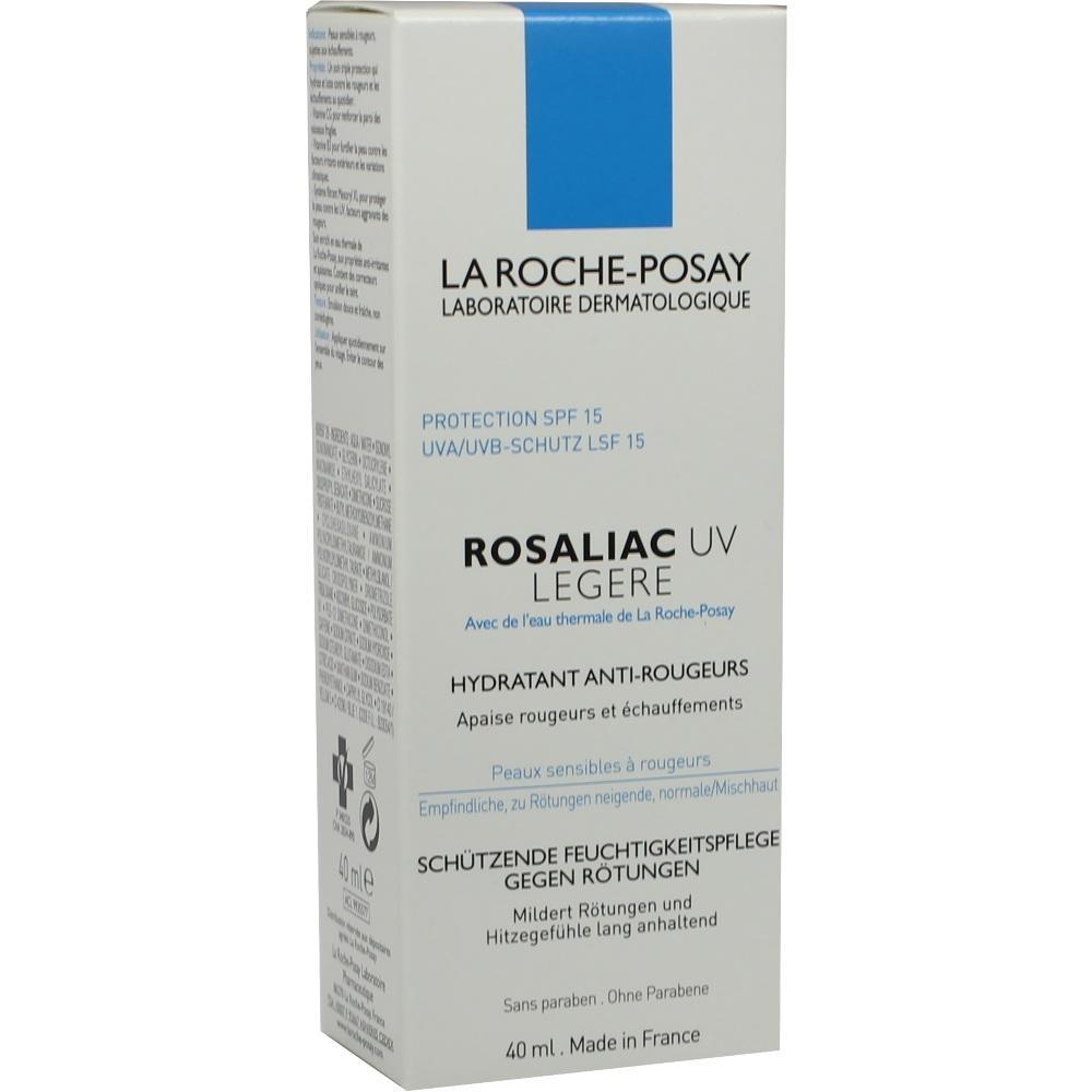 Wei&szlig;e Schachtel mit der Aufschrift "La Roche-Posay Rosaliac UV Legere".