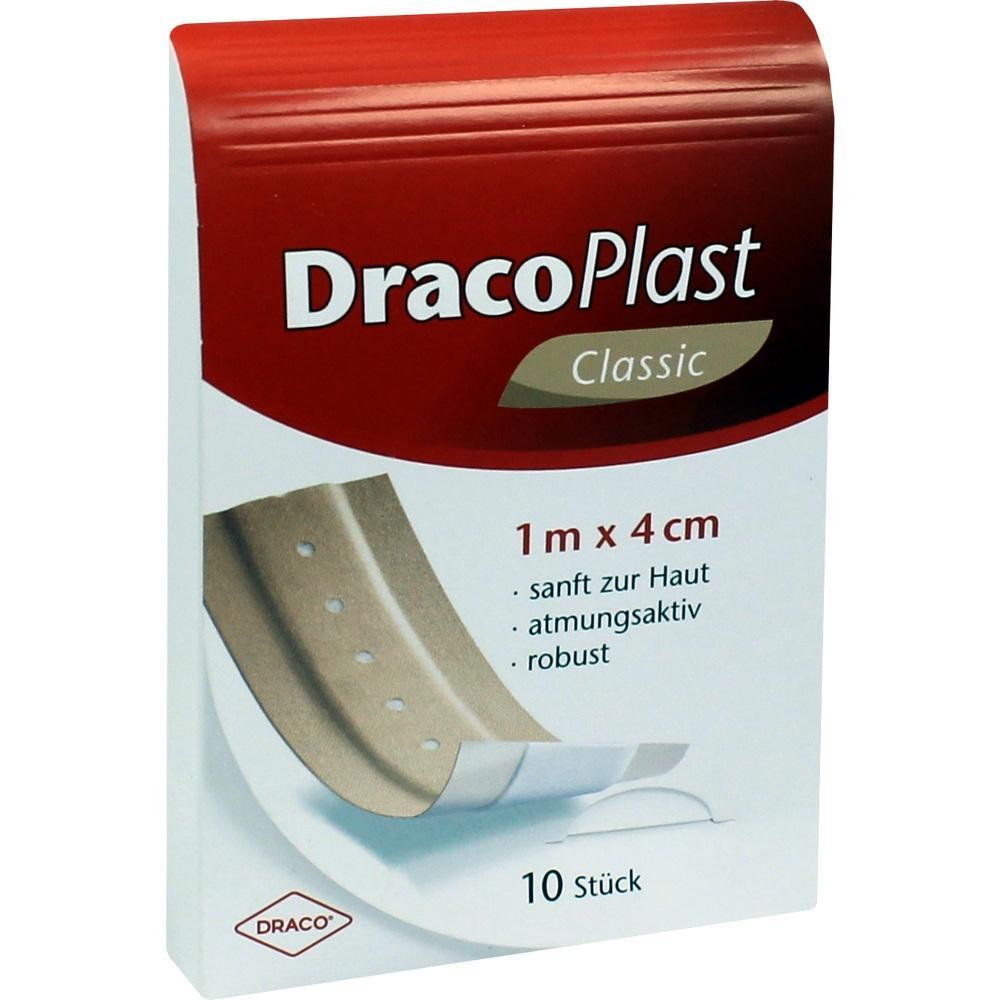 Ein Pflaster von DracoPlast in einer wei&szlig;en und roten Verpackung.