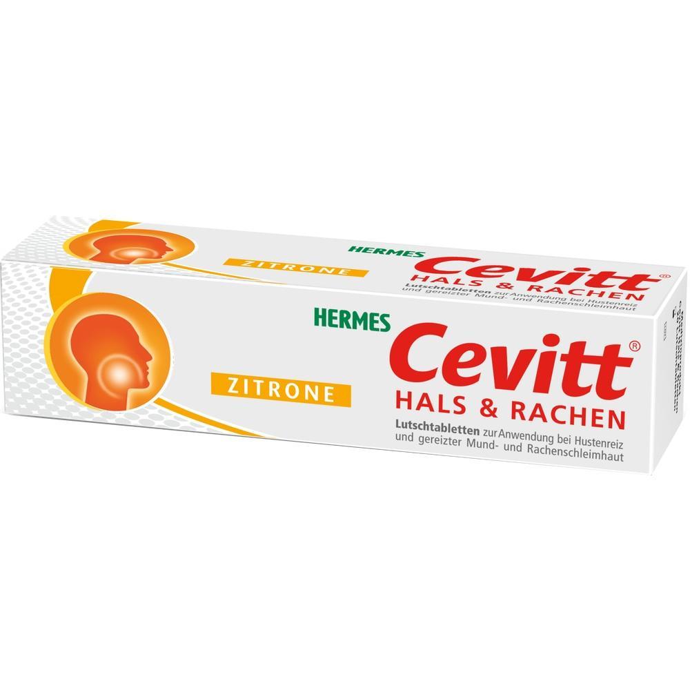 Eine Packung Lutschtabletten f&uuml;r Hals und Rachen mit Zitronengeschmack.