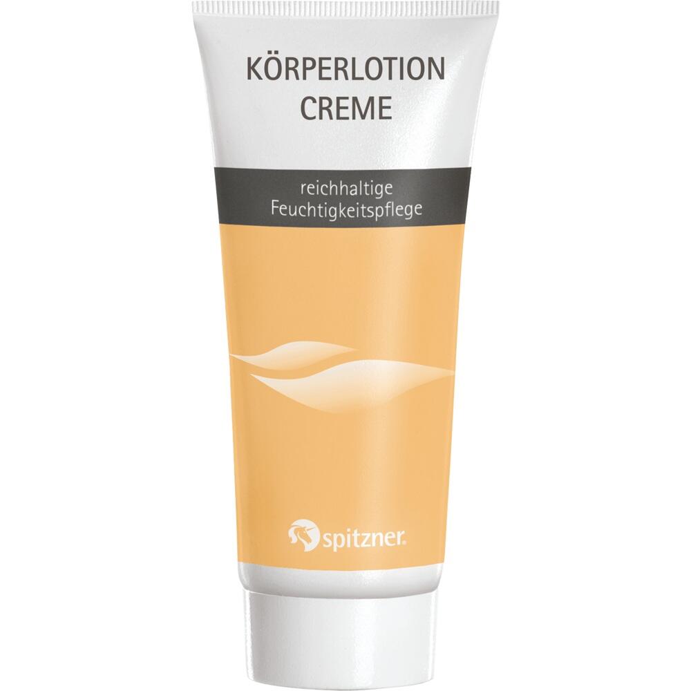 Eine Tube K&ouml;rperlotion mit orangem Etikett und dem Wort "Creme".