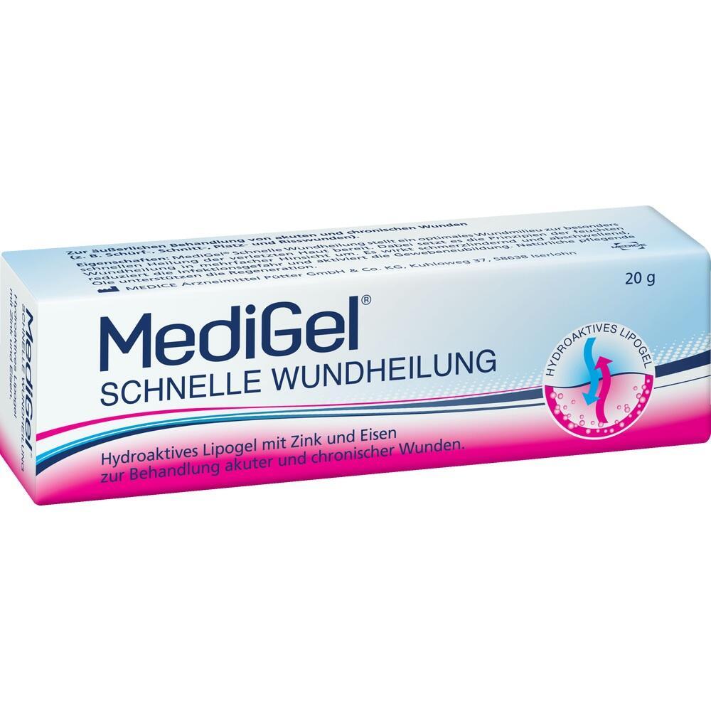 Eine Tube MediGel f&uuml;r schnelle Wundheilung bei akuten und chronischen Wunden.