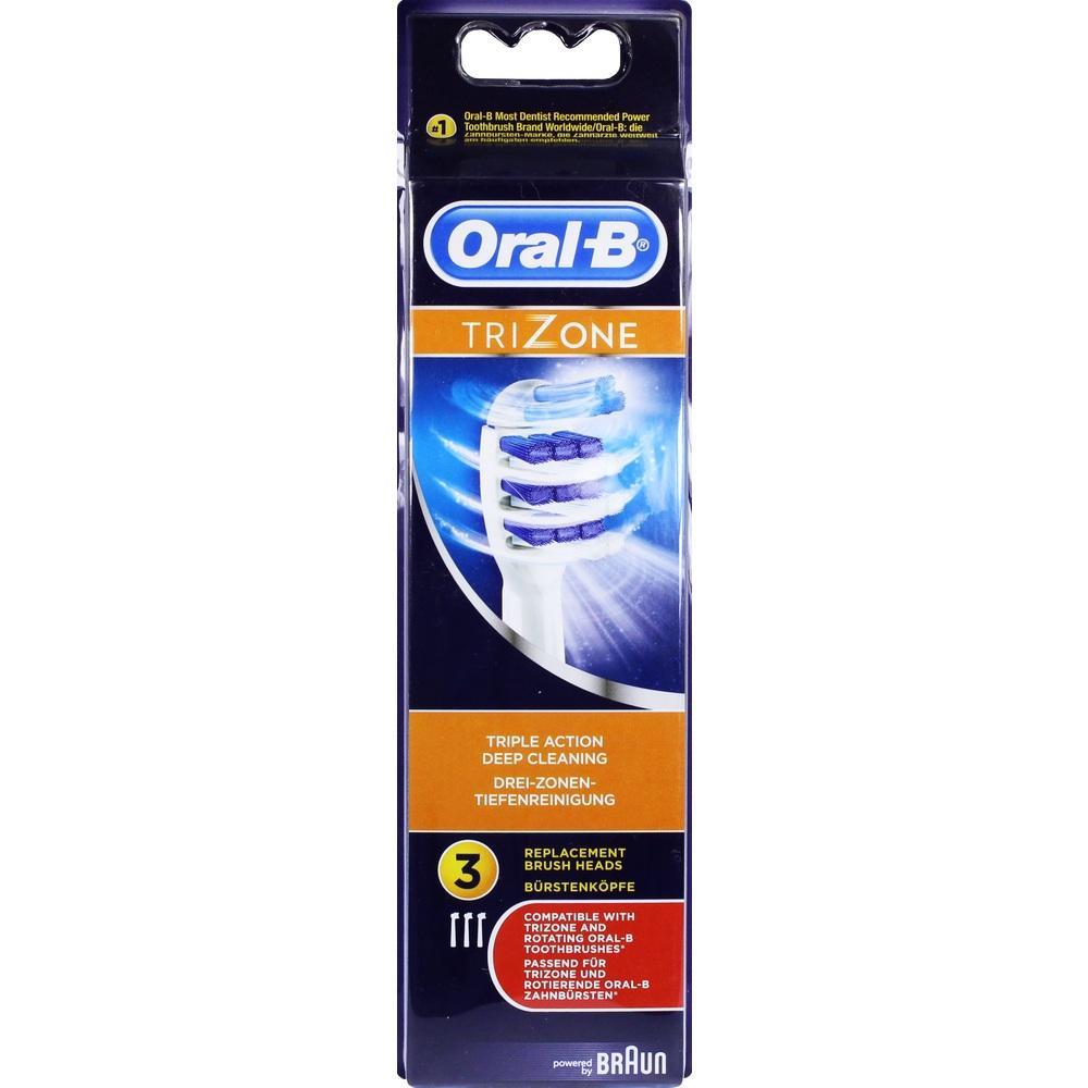 Verpackung von Oral-B TriZone Ersatzb&uuml;rsten f&uuml;r elektrische Zahnb&uuml;rsten.