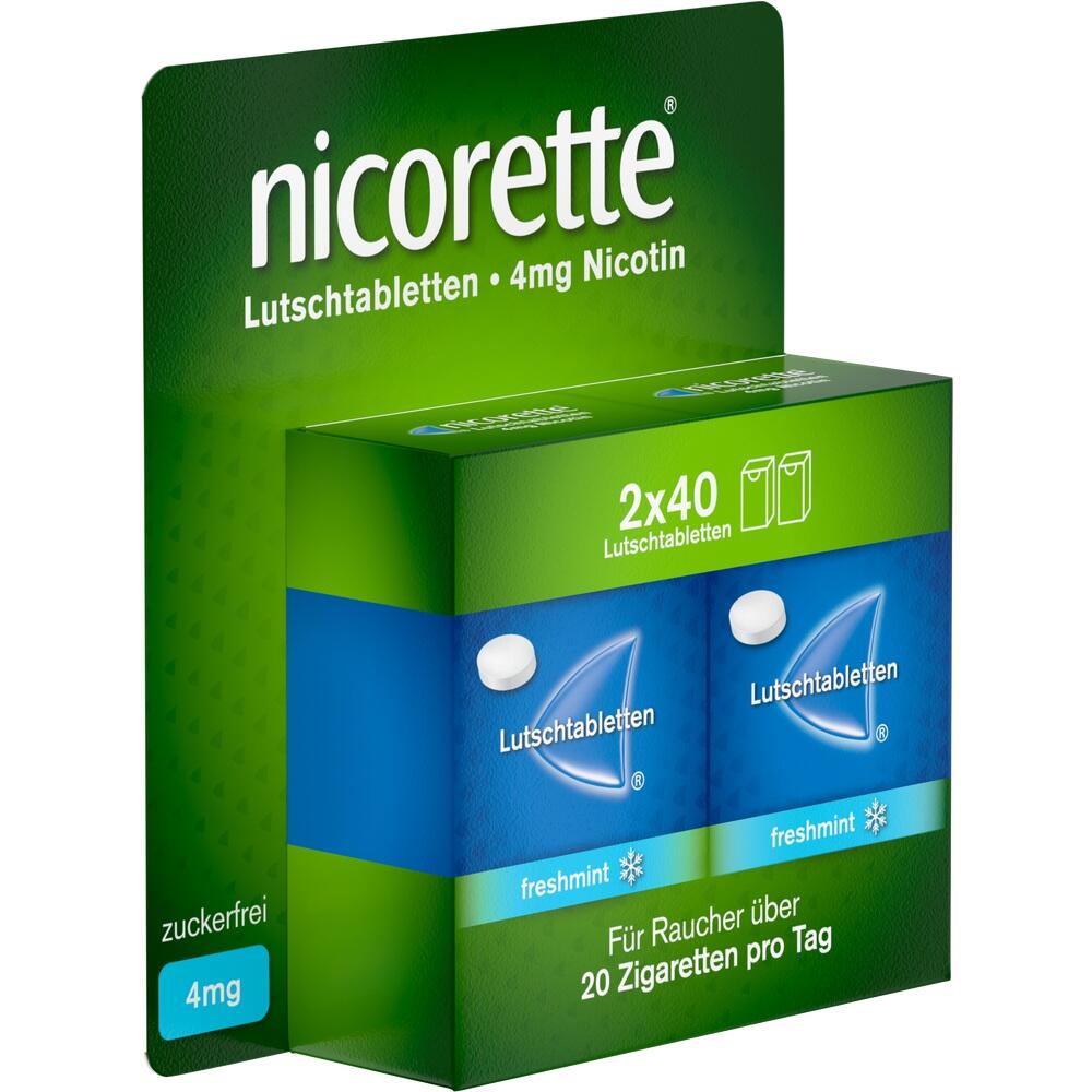 Gr&uuml;ne Packung mit Nicorette Lutschtabletten zur Raucherentw&ouml;hnung.