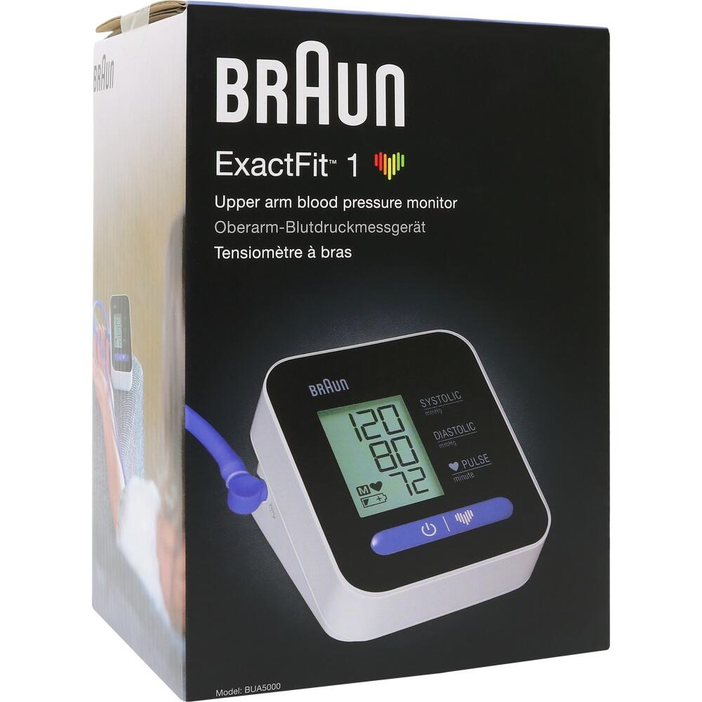 Verpackung eines Braun Blutdruckmessger&auml;ts f&uuml;r den Oberarm.