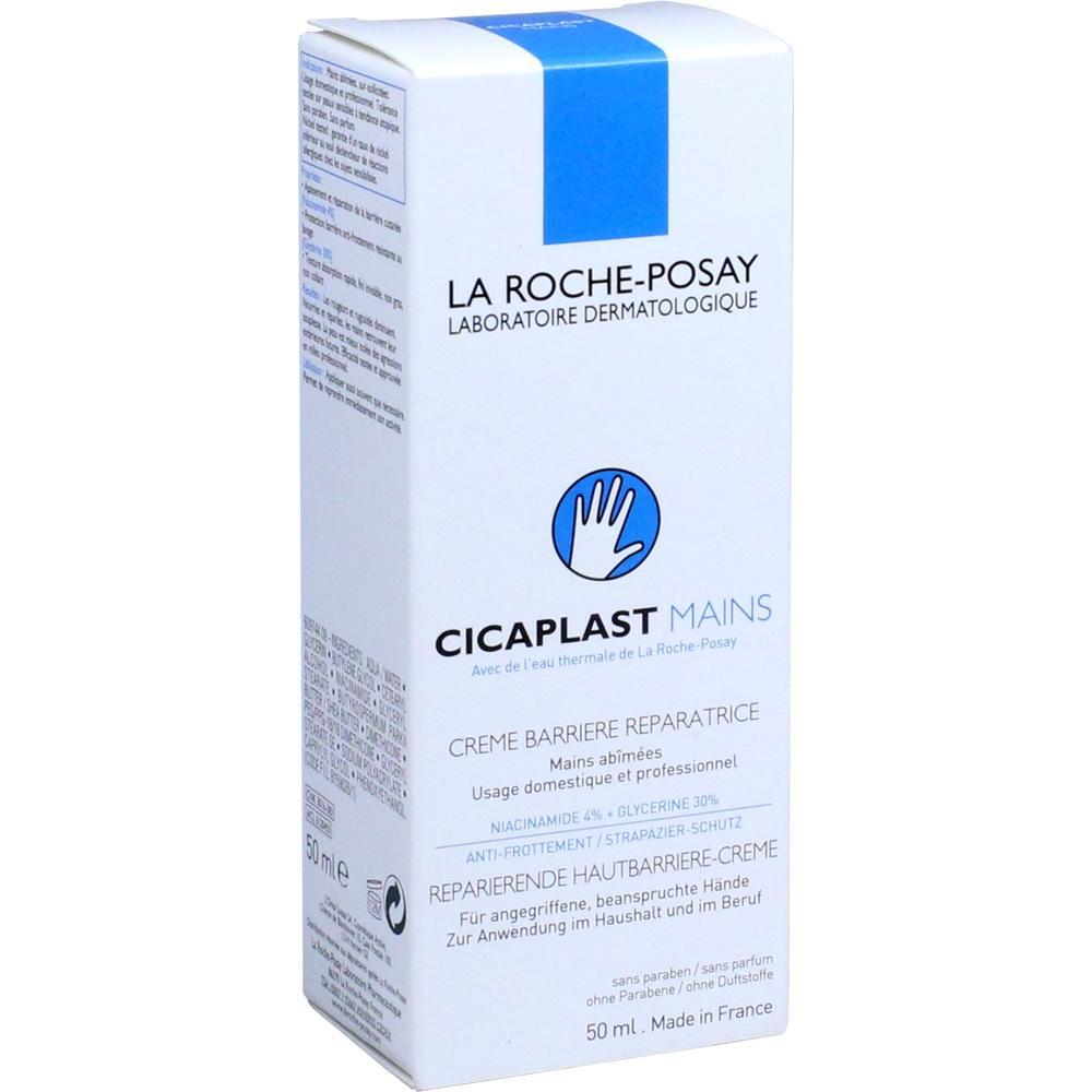 Wei&szlig;e Verpackung einer reparierenden Handcreme von La Roche-Posay.
