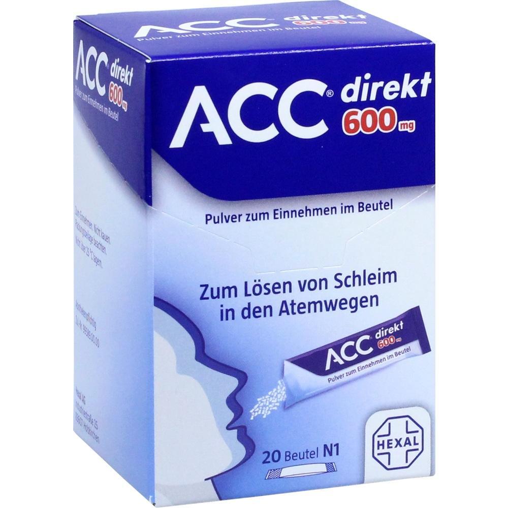 Auf der Verpackung steht "ACC direkt, Pulver f&uuml;r die Atemwege".
